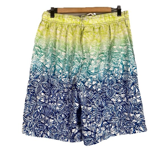 SPEEDO MENS L SWIM TRUNKS SHORTS DRAWSTRING ELASTIC WAIST MESH LINED Tropical - Picture 6 of 9